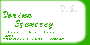 dorina szemerey business card